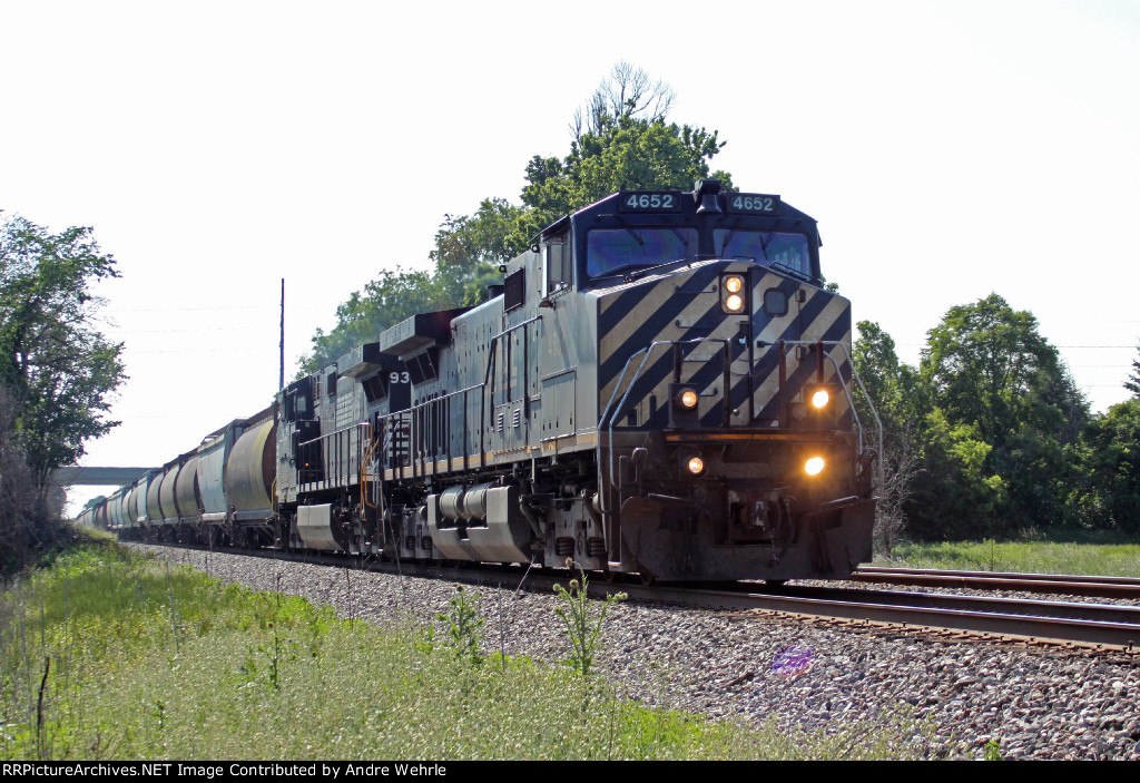 An odd pairing of BC Rail and NS GEs haul CP train 390, EB grain loads